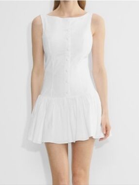 Aritzia White Sleeveless Mini Dress